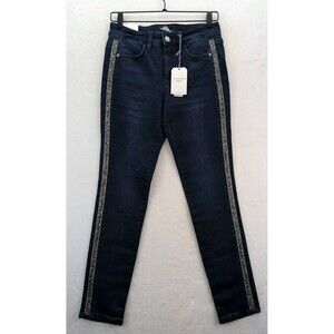 Tommy Bahama High Rise Ankle Tema Indigo Sparkle Denim Seacoast Wash Size 4 NWT